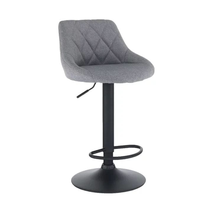 KONDELA Barová stolička Terkan - sivá / čierna